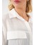 Kadın BDART Cepli Dokulu Krep Gömlek White 5
