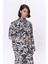 Zebra Desenli Oversize Blazer Ceket Siyah 4