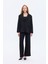 Tek Düğmeli Yumuşak Dokulu Oversize Blazer Ceket Siyah 3