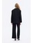 Tek Düğmeli Yumuşak Dokulu Oversize Blazer Ceket Siyah 5