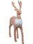 Yılbaşı Süsü Floklu Boynuzlu Geyik Biblo Pembe 33 cm 1