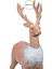 Yılbaşı Süsü Floklu Boynuzlu Geyik Biblo Pembe 33 cm 2