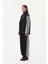 Şerit Detaylı Garnili Oversize Blazer Ceket Siyah 3