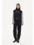 Şerit Detaylı Garnili Oversize Blazer Ceket Siyah 4