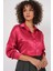 Kadın BDART Düğmeli Oversize Saten Gömlek Red 2