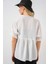 Kadın BDART Kemerli V Yaka Düğmeli Bluz Beyaz 6
