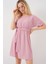 Kadın BDART Kemerli İkili Mini Elbise Pink 3