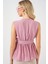 Kadın BDART V Yaka Bağlama Yaylı Bluz Pink 6