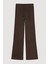 Beli Lastikli Desenli Bol Paça Pantolon Kahverengi 2