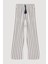 Bağcık ve Püskül Detaylı Çizgili Pantolon Ekru 2