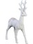 Yılbaşı Süsü Simli Kalın Boynuzlu Geyik Biblo Beyaz 33 cm 1