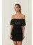 Payet Detaylı Mini Elbise Siyah 3