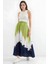 Kadın BDART Elastik Bel Detaylı Gradient Maxi Etek Yeşil 1