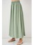Kadın BDART Çekmece Bel Detaylı Dokulu Maxi Etek Zümrüt Yeşili 2