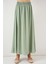 Kadın BDART Çekmece Bel Detaylı Dokulu Maxi Etek Zümrüt Yeşili 5