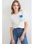Kadın BDART Baskılı Yuvarlak Yaka Kısa Kollu Tişört Maya Mavisi 2