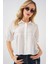 Kadın BDART Bol Kesim Düğmeli Kısa Gömlek White 3