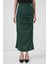 Kadın BDART Kaplamalı Fitted Midi Jersey Etek Zümrüt Yeşili 2
