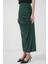 Kadın BDART Kaplamalı Fitted Midi Jersey Etek Zümrüt Yeşili 4