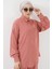 Kadın BDART Oversized Dokulu İki Parça Takım Gömlek Yaka Tozlu Gül Pembesi 2