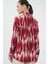 Kadın BDART Düğmeli Oversize Desenli Gömlek Red 5