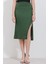 Kadın BDART Zincir Detaylı Dokulu Midi Etek Green 2