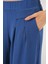 Kadın BDART Plise Detaylı Geniş Paça Krep Pantolon Lacivert 5
