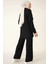 Kadın BDART Oversized Dokulu İki Parça Takım Gömlek Yaka Black 4