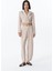 Pile Detaylı Jogger Pantolon Naturel 4