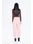 Pile Detaylı Jogger Pantolon Pembe 5