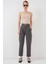 Kadın BDART Düz Kesim Normal Bel Pantolon, Fermuarlı Grey 1