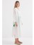 Kadın BDART Midi Pompom Şal Yaka Kimono Beyaz 3