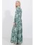 Kadın BDART Fiyonk Detaylı Maxi Örgü Elbise Green 4