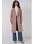 Kadın BDART Oversize Çift Düğmeli Herringbone Palto Allık Pembe 2