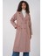 Kadın BDART Oversize Çift Düğmeli Herringbone Palto Allık Pembe 3
