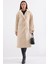 Kadın BDART Oversize Çift Düğmeli Herringbone Palto Natural 3