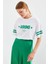 Kadın BDART Oversize Yuvarlak Yaka Kısa Tişört, Motto Baskılı White 3