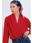 Kadın BDART Şal Yaka Bol Kesim Bluz Red 3