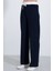 Kadın BDART Dokulu Kısa Belli Geniş Paça Jogger Pantolon Blue 5