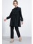 Kadın BDART Uzun Tunik ve Pantolon İkili Set, Gömlek Yaka Black 3