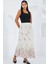 Kadın BDART Çiçek Desenli Maxi Etek Natural 1