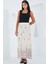 Kadın BDART Çiçek Desenli Maxi Etek Natural 2