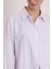 Kadın BDART Pompon Detaylı Baskılı Krepe Gömlek White 3