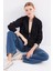 Kadın BDART Zipper Yaka Ribana Örme Kardigan Black 1