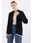 Kadın BDART Zipper Yaka Ribana Örme Kardigan Black 2