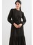 Kadın BDART Kemerli ve Fiyonk Detaylı Maksi Elbise Black 3
