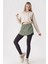 Kadın BDART Butonlu Kapüşonlu Rahat Kesim Crop Hoodie Green 2