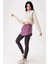 Kadın BDART Butonlu Kapüşonlu Rahat Kesim Crop Hoodie Purple 2