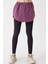 Kadın BDART Butonlu Kapüşonlu Rahat Kesim Crop Hoodie Purple 4
