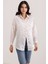 Kadın BDART Düğmeli Oversize Saten Gömlek Natural 2
